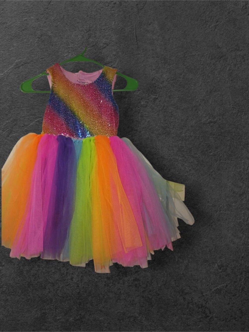 Rainbow Sequin Tutu Dress Girls Size 6T Party Costume Dress